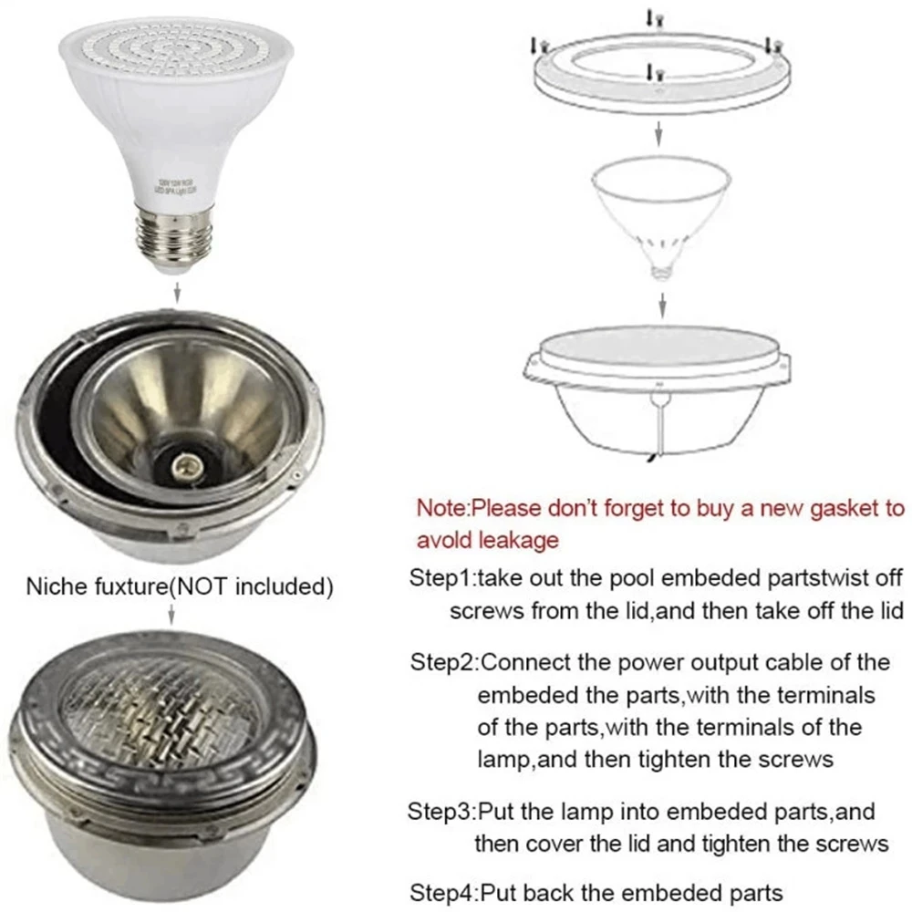 LED Swimming Pool Light E27 E2 - مراجعة Xy Spa & Wellness وسعره